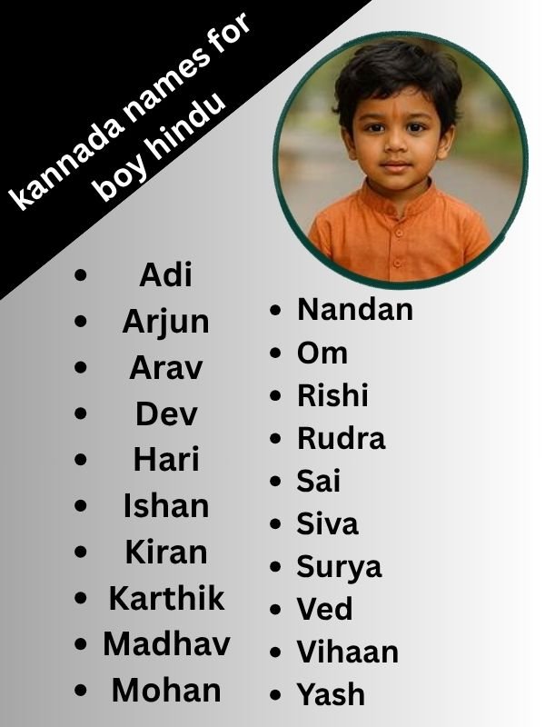 kannada names for hindu boys