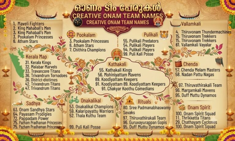 onam team names