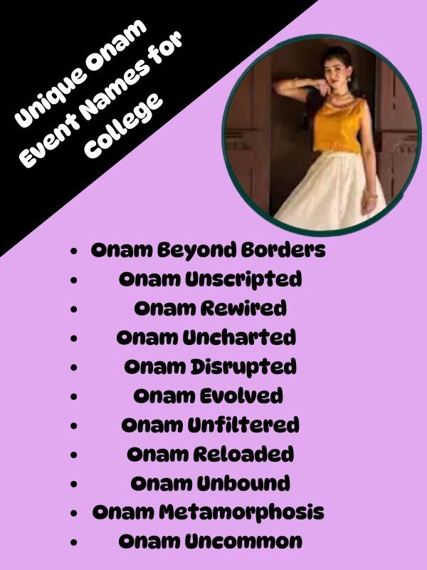 onam celebration team names