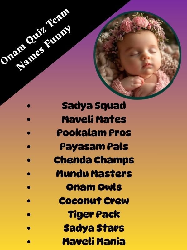 onam quiz team names