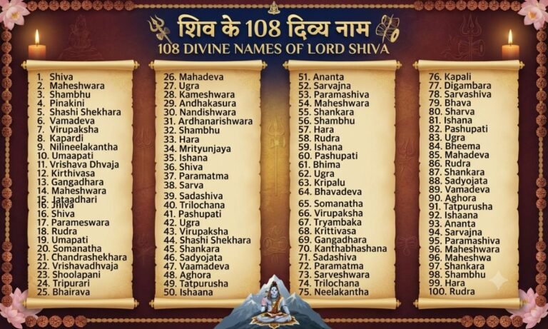 lord shiva names